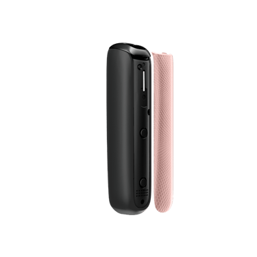Cihazdan ayrı Rose Gold Genişləndirilmiş Naxış Ploom Aura ön panelinin yandan görüntüsü
