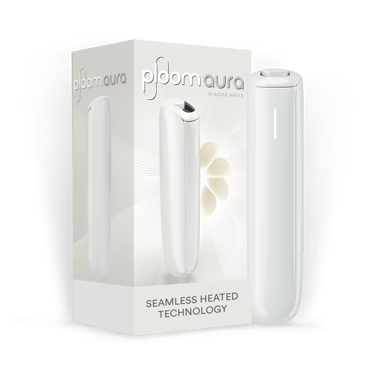 Ploom AURA White Glacier pack with device