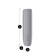 Lunar Silver arxa örtüyü olan Ploom AURA cihazı məhsul ölçüləri ilə göstərilir: hündürlük 10.2 sm x en 2.2 sm və qalınlıq 2.2 sm
