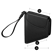 Ölçülərlə bağlı Jet Black İkili daşıma qabının bağlı vəziyyətdə yaxın plan görüntüsü: hündürlük 10.2 sm x en 2.2 sm və qalınlıq 2.2 sm