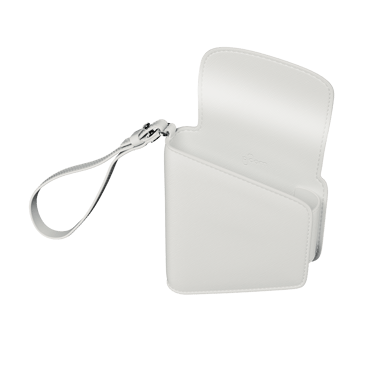 Lateral view of an empty and open White Glacier Duo Carry Case