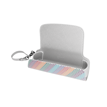Lateral view of an empty Multicolored Patterned Canvas Solo Carry Case