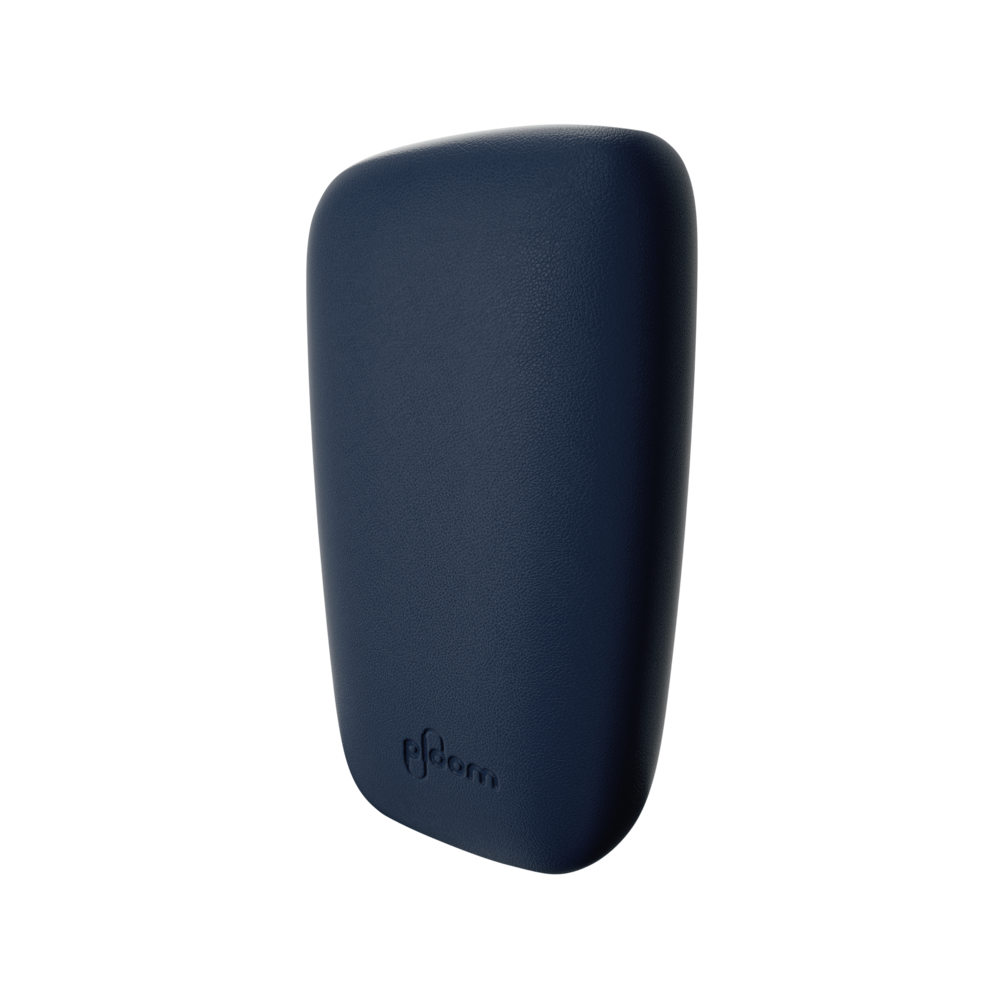 Ploom X Advanced leather back cover navy blue front
