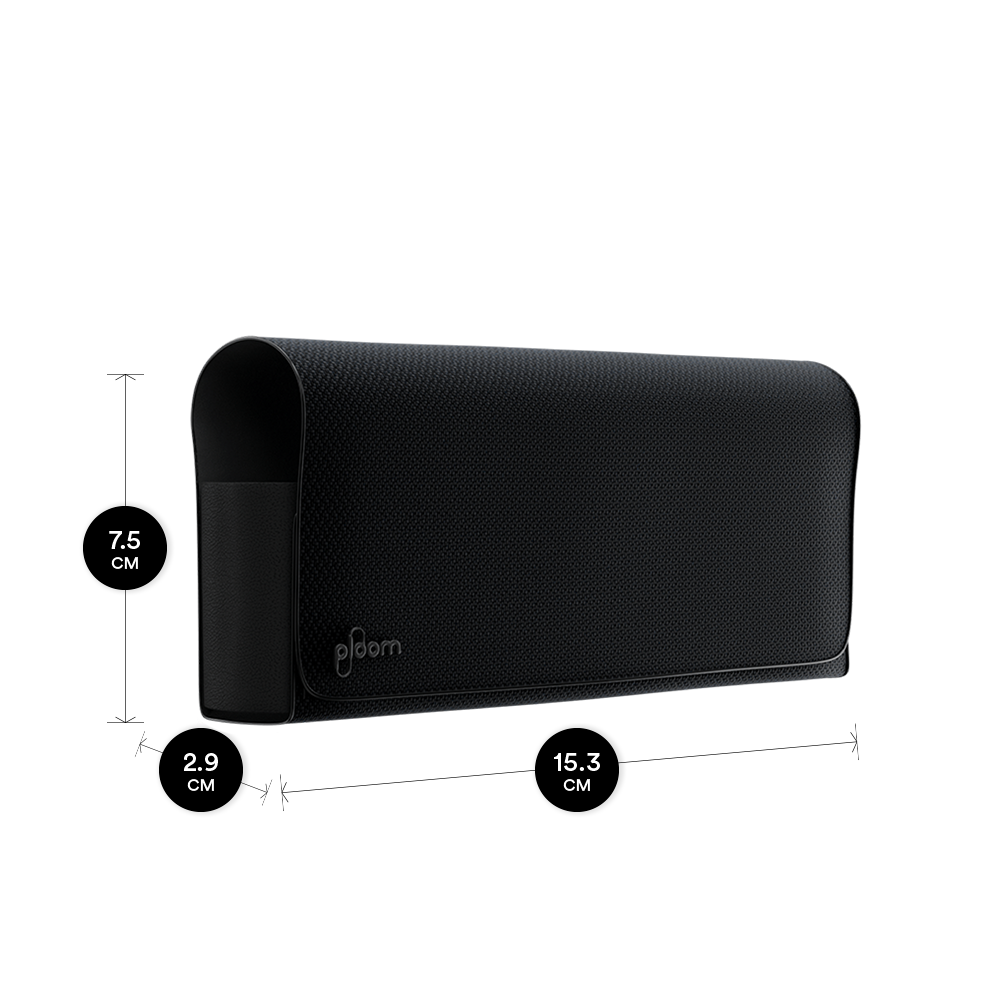 Ploom X Advanced Carry case black closed dimensions
