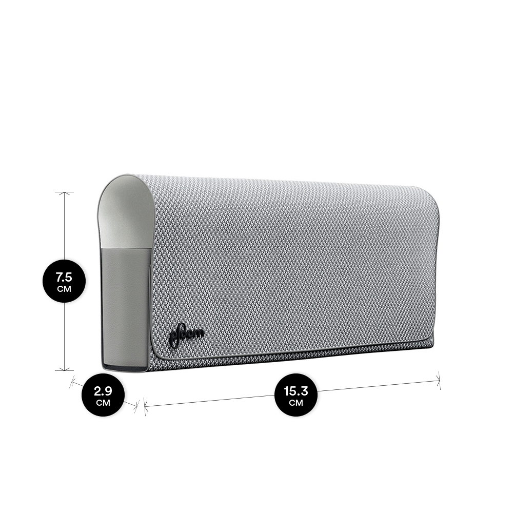 Ploom X Advanced fabric carry case grey closed dimensions
