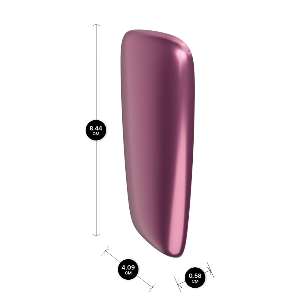 Ploom X Advanced front panel dark orchid dimensions