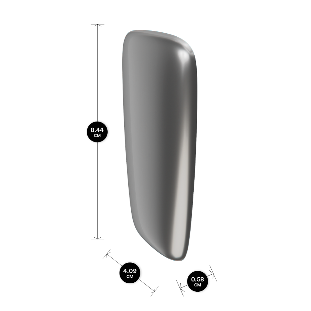 Ploom X Advanced front panel silver dimensions
