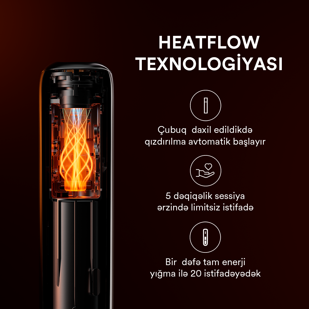 Ploom AURA White Glacier features Smart Heatflow Technology