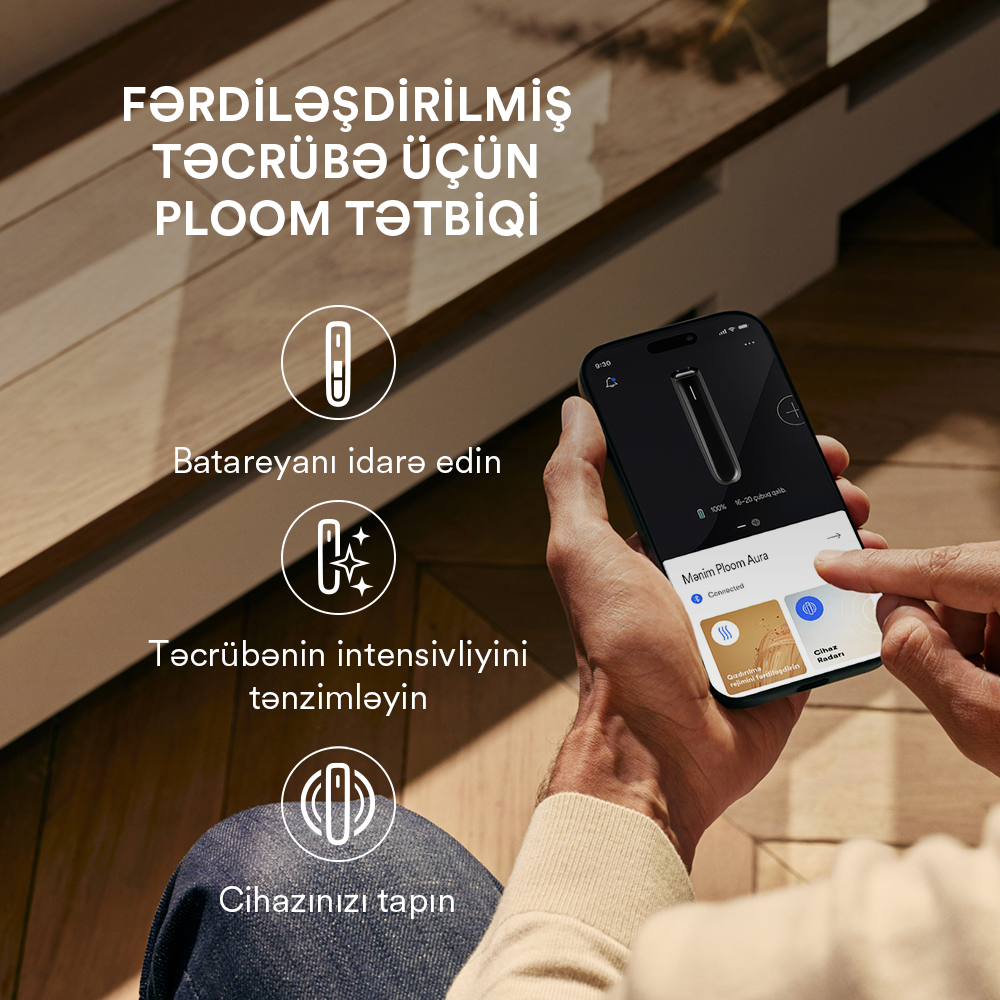 With its dedicated app, manage your Ploom AURA device, battery and experience