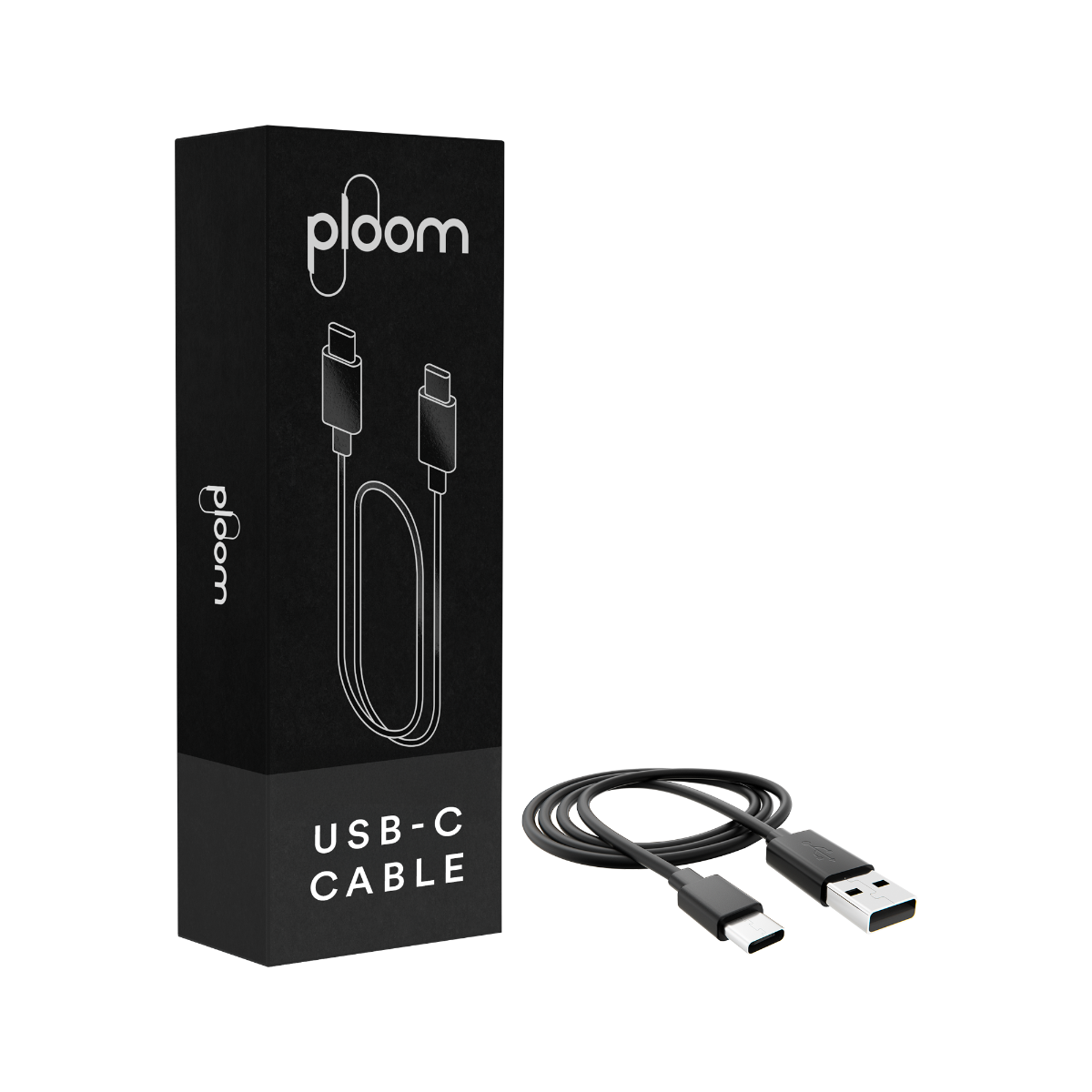 Ploom USB-C charging cable pack with cable close-up