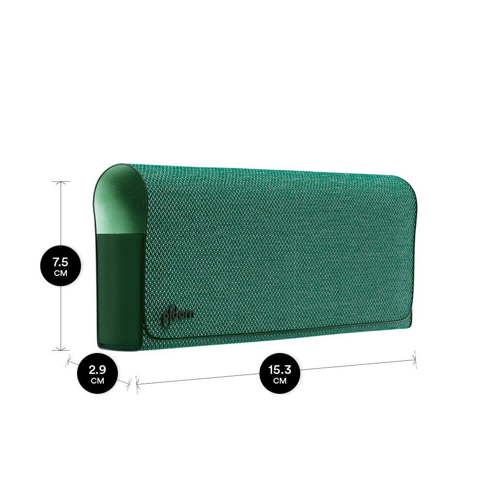 Ploom X Advanced fabric carry case green dimensions
