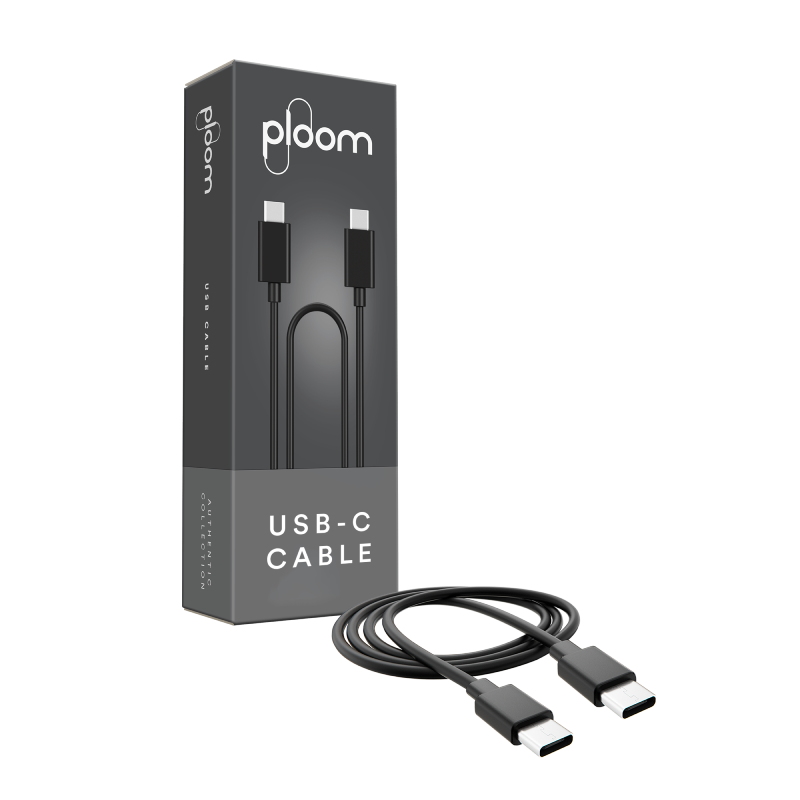 ploom x usb cable black package - left angle