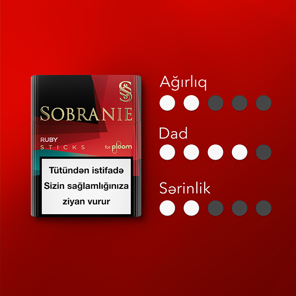 Sobranie Ploom Ruby tütün çubuqları blok