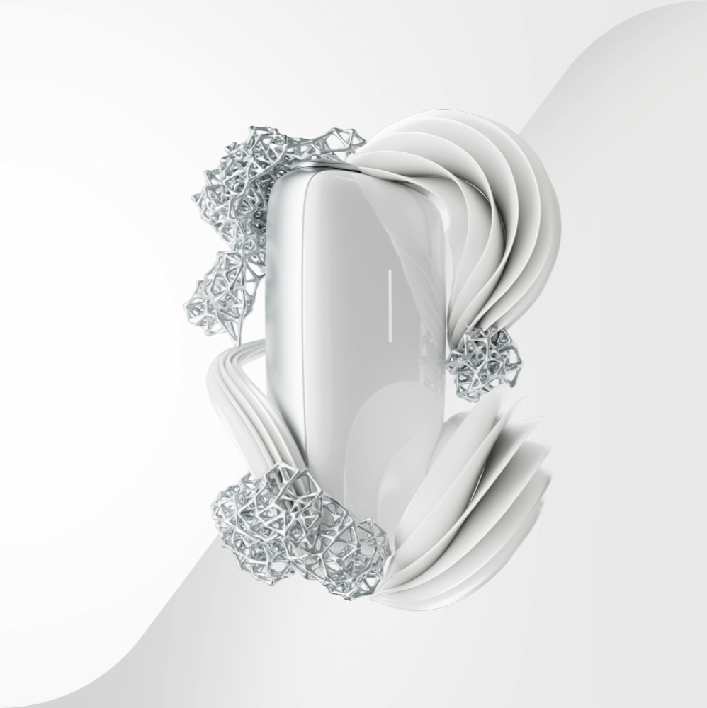 Ploom X Advanced Cotton White front panel visual with white background