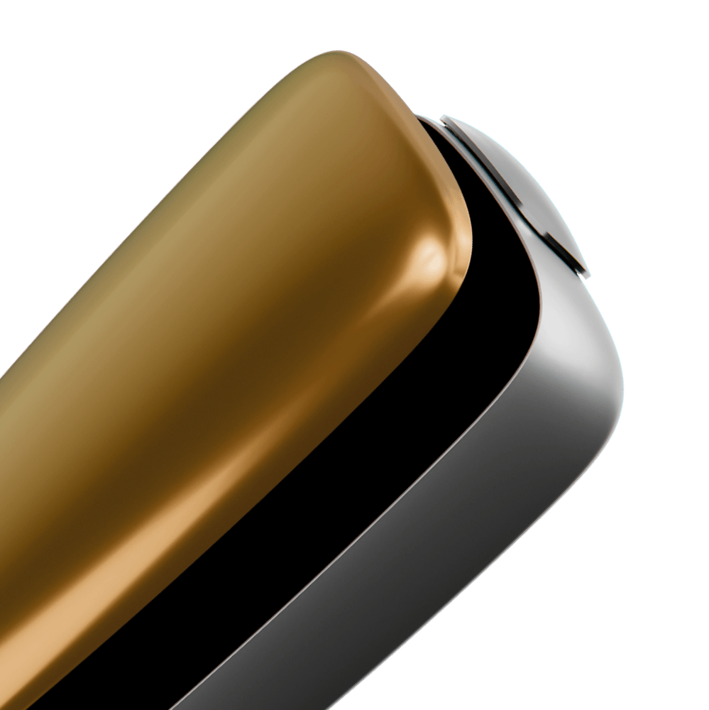 Ploom X Advanced front panel mango sorbet close up, shown on device
