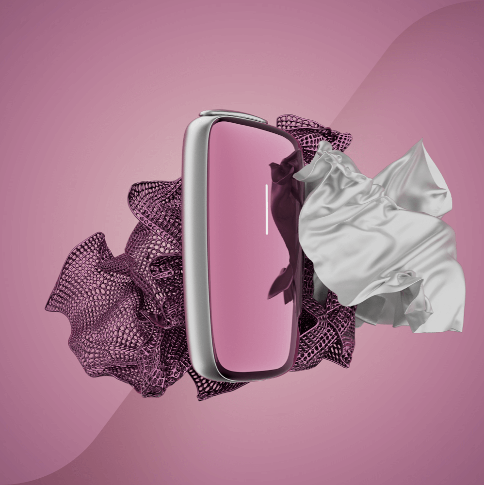 Ploom X Advanced Dark Orchid front panel visual with a purple background