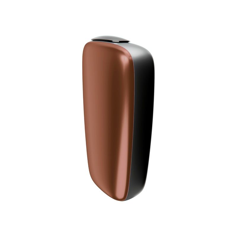 Ploom X Advanced Bronze Glaze ön panelinin yan görünüşü cihazda göstərilir
