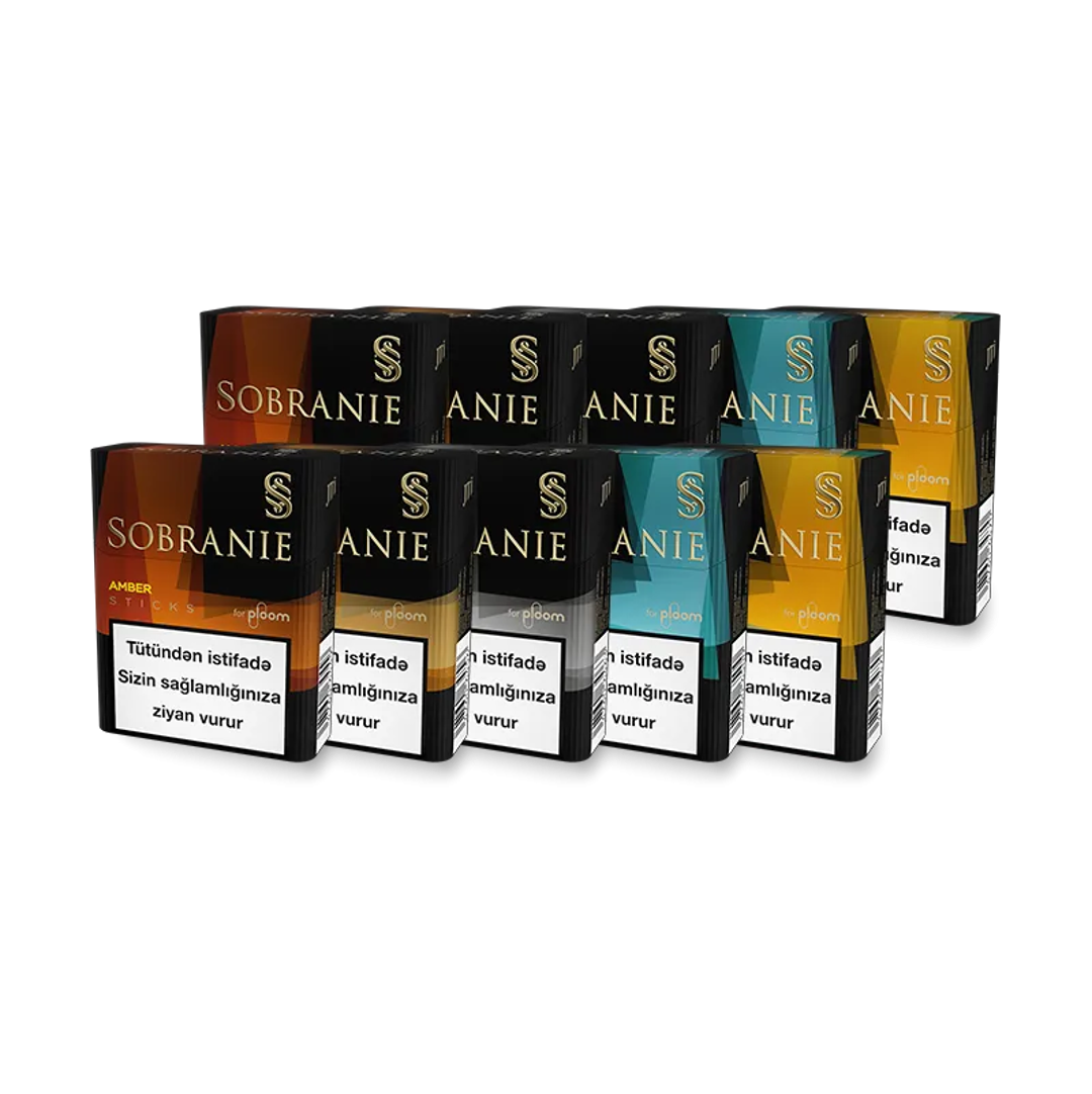 Sobranie Mix and Match 10 packs - Amber, Gold, Silver, Azure, Amarillo sticks